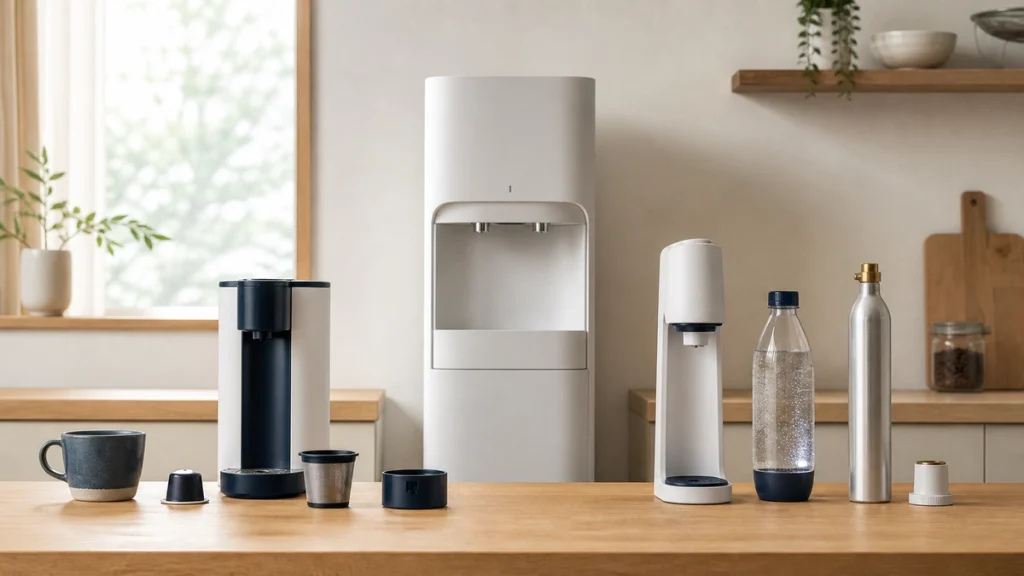 炭酸水・コーヒー対応ウォーターサーバー比較|追加費用も確認の要点を表したアイキャッチ画像